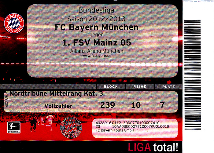 Allianz Arena: Bundesligaspiel FC Bayern München - FSV Mainz 05