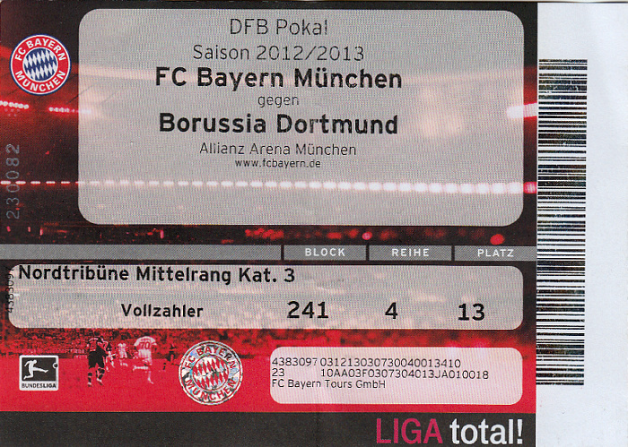 Allianz Arena: DFB-Pokal-Viertelfinale FC Bayern München - Borussia Dortmund
