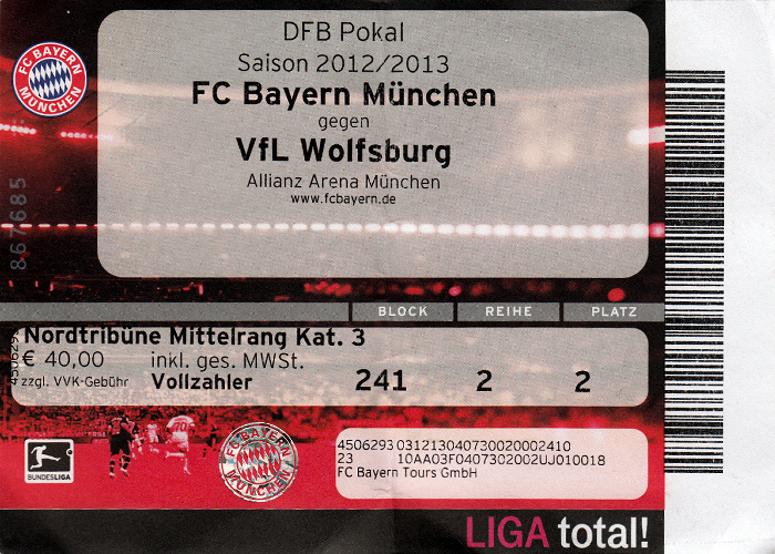 Allianz Arena: DFB-Pokal-Halbfinale FC Bayern München - VfL Wolfsburg