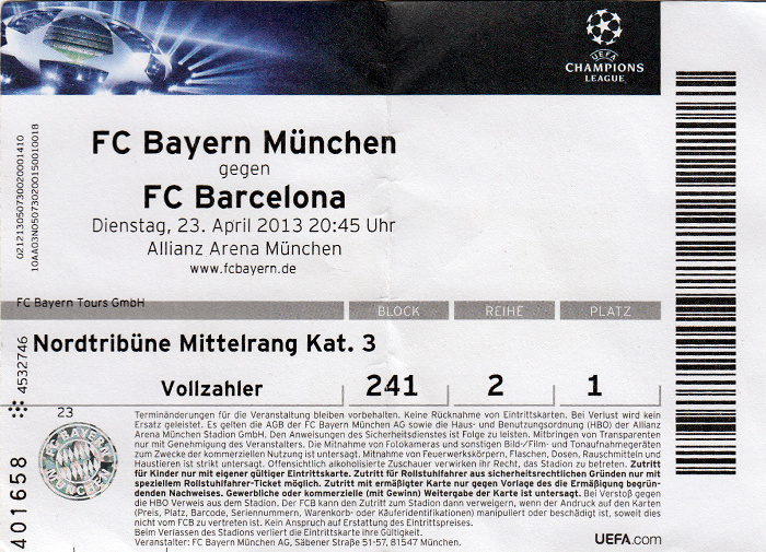 Allianz Arena: Champions League-Halbfinal-Hinspiel FC Bayern München - FC Barcelona