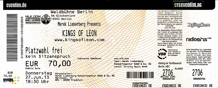 Berlin Waldbühne: Kings of Leon