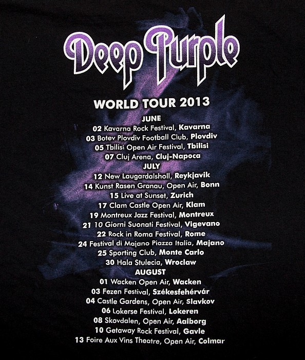 Ippodromo delle Capannelle (Rock in Roma): Deep Purple Rom Tour-T-Shirt