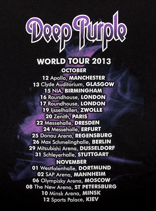 Donau-Arena: Deep Purple (+ Peter Frampton) Regensburg Tour-T-Shirt