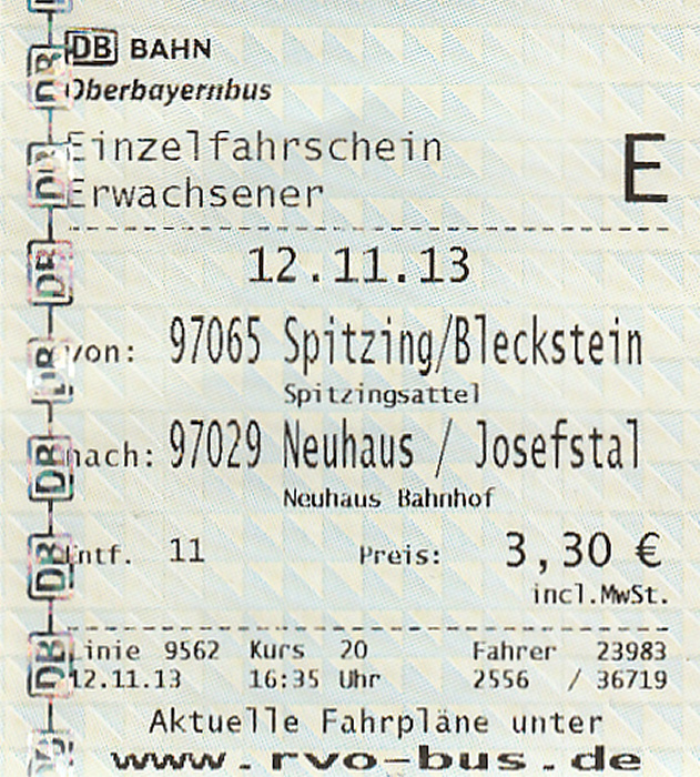 Bus Spitzingsattel - Neuhaus