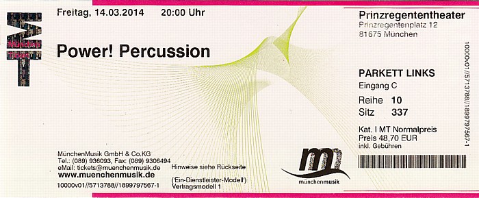 München Prinzregententheater: Power!Percussion