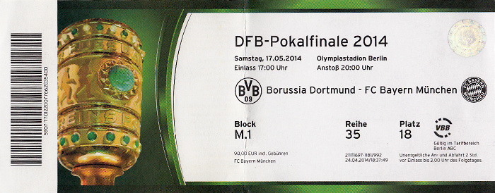 Berlin Olympiastadion: DFB-Pokalendspiel FC Bayern München - Borussia Dortmund