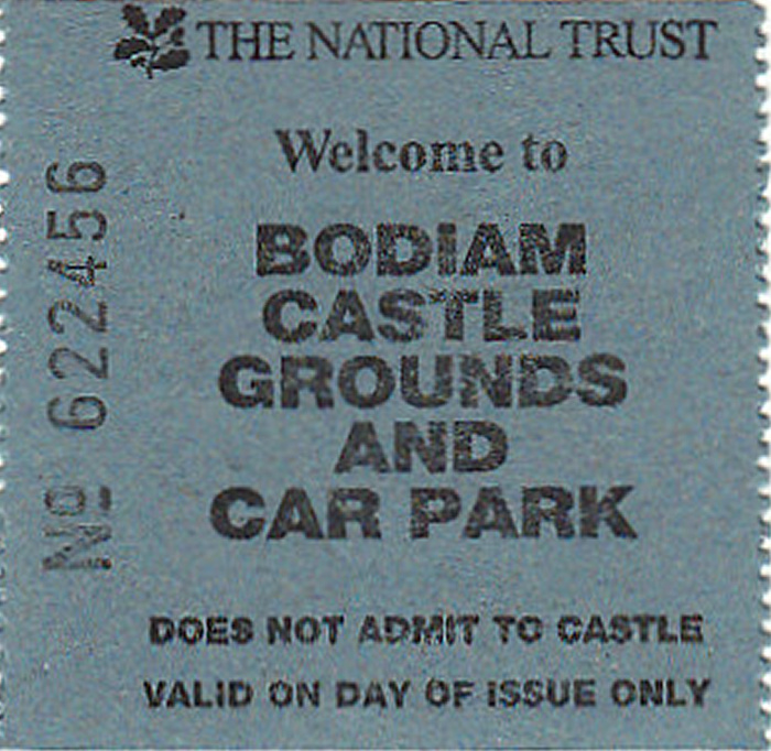 Parkschein Bodiam Castle