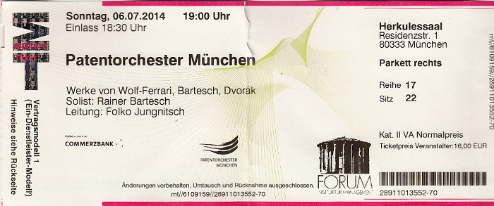 Münchner Residenz (Herkulessaal): Patentorchester München