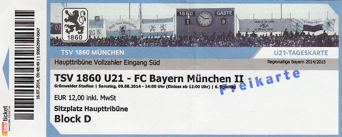 Stadion an der Grünwalder Straße: Regionalligaspiel TSV 1860 München II - FC Bayern München II