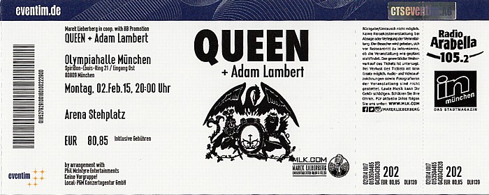 Olympiahalle: Queen + Adam Lambert München