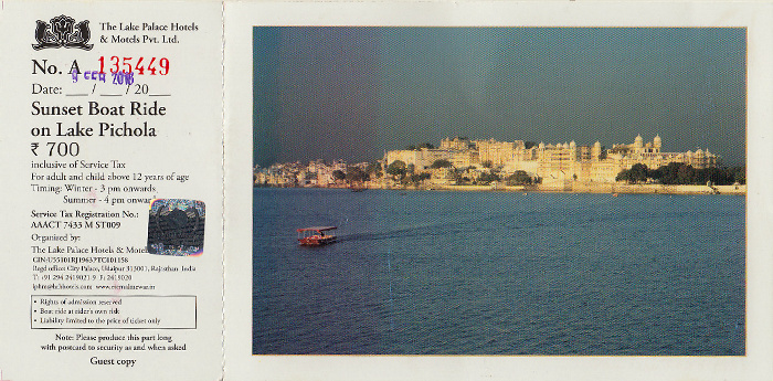 Udaipur Bootsfahrt Lake Pichola