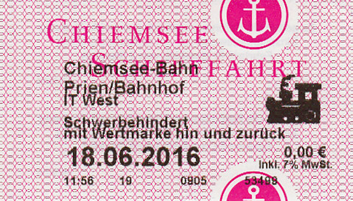 Prien am Chiemsee Chiemsee-Bahn, Schiff Prien - Fraueninsel - Prien
