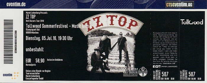 München Sommer-Tollwood (Musik-Arena): ZZ Top (+ Ben Miller Band)