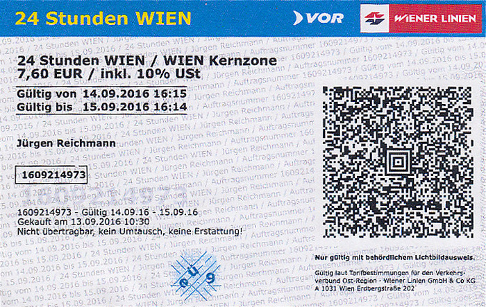 Wiener Linien 24 Stunden Wien