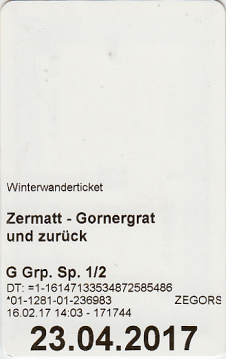 Gornergratbahn Zermatt - Gornergrat - Zermatt