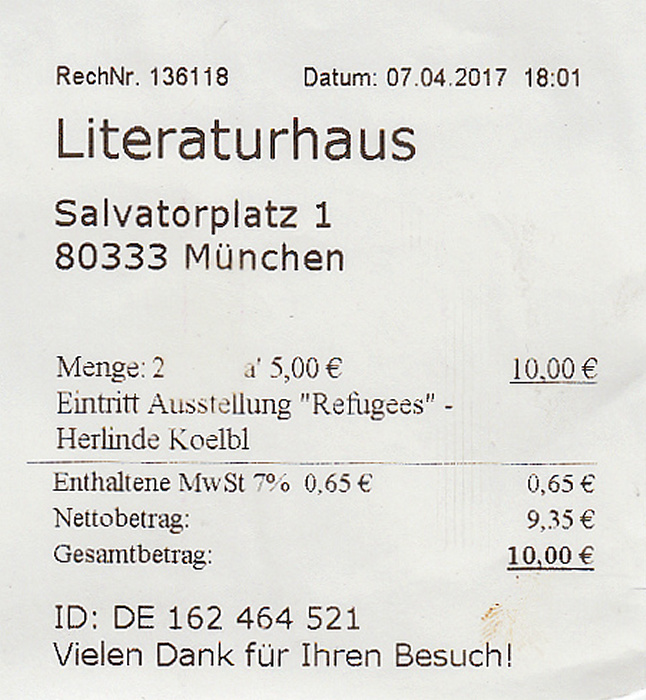 München Literaturhaus: Refugees. Eine Herausforderung für Europa (von Herlinde Koelbl)