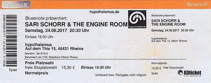 Rheine hypothalamus: Sari Schorr & The Engine Room