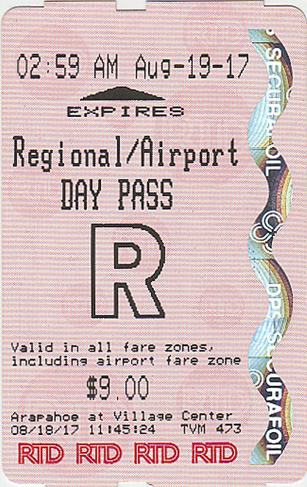 Denver RTD Regional Day Pass