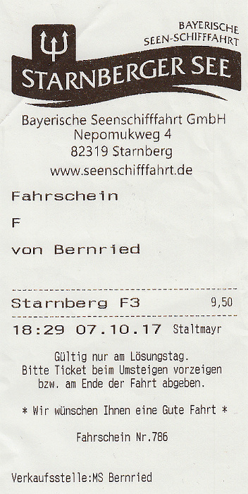 Starnberger-See-Schiff Bernried - Starnberg