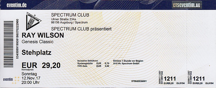 Augsburg Spectrum: Ray Wilson