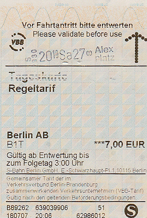 Berlin VBB-Tageskarte AB