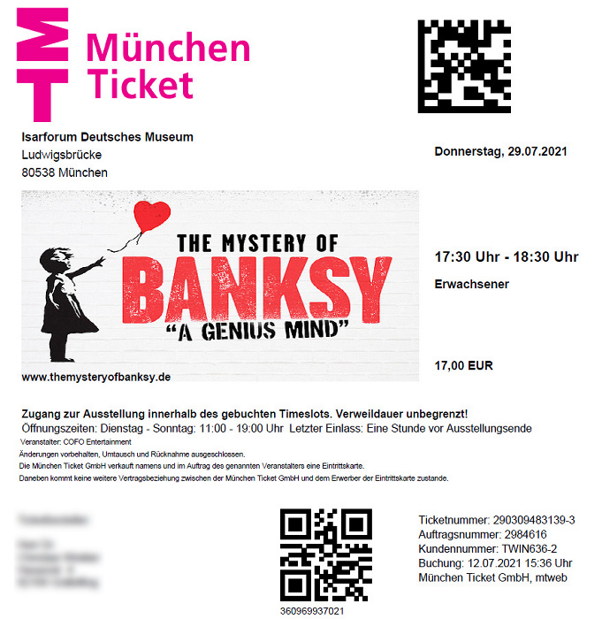 München Isarforum: Ausstellung The Mystery of Bansky