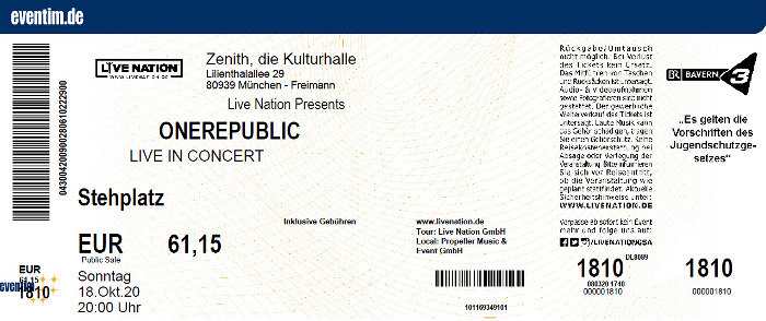 München Zenith: OneRepublic