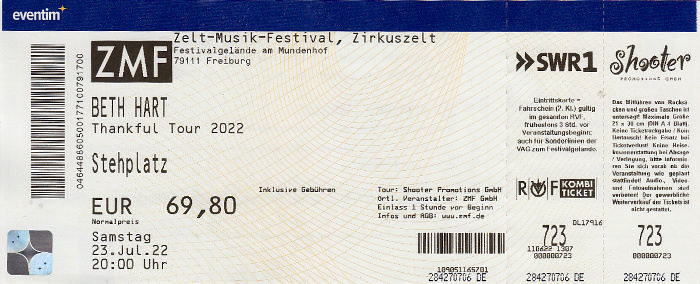 Freiburg Zelt-Musik-Festival (Zirkuszelt): Beth Hart