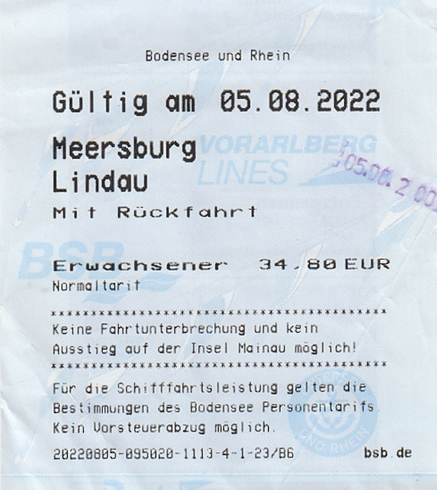 Lindau (Bodensee) Schiff Meersburg - Lindau - Meersburg