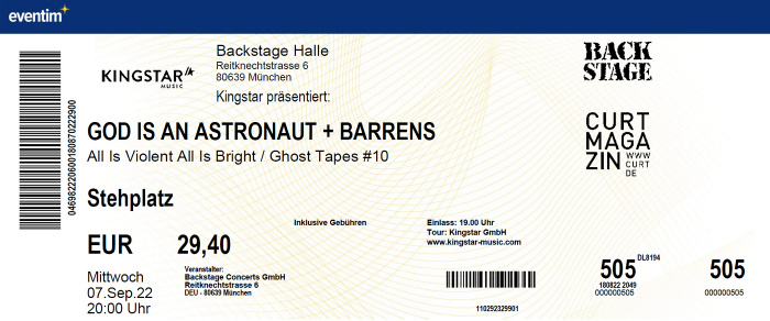 München Backstage: God Is an Astronaut