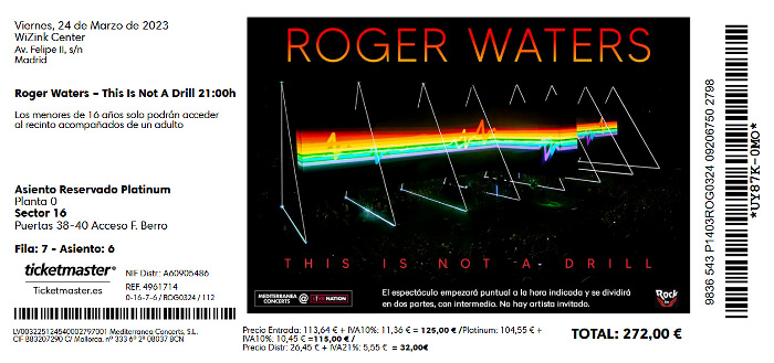 Madrid WiZink Center: Roger Waters