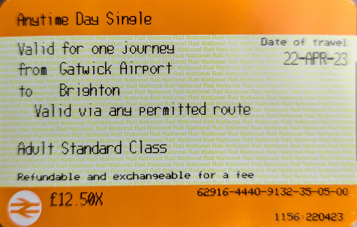 Crawley Bahnfahrkarte Gatwick Airport - Brighton