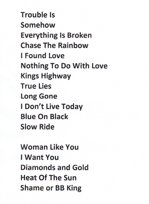 Circus Krone: Kenny Wayne Shepherd München Setlist