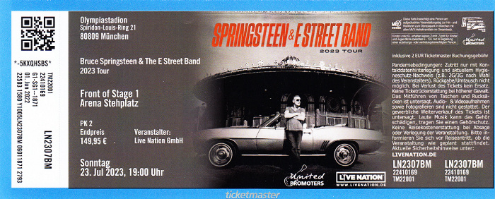 München Olympiastadion: Bruce Springsteen & The  Street Band