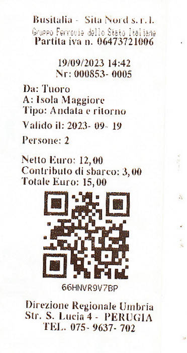 Schiff Tuoro sul Trasimeno - Isola Maggiore - Tuoro sul Trasimeno