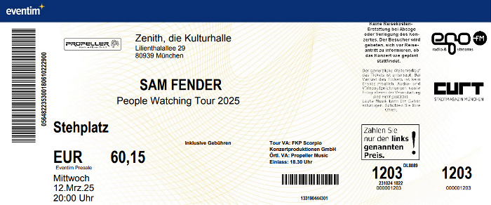 München Zenith: Sam Fender